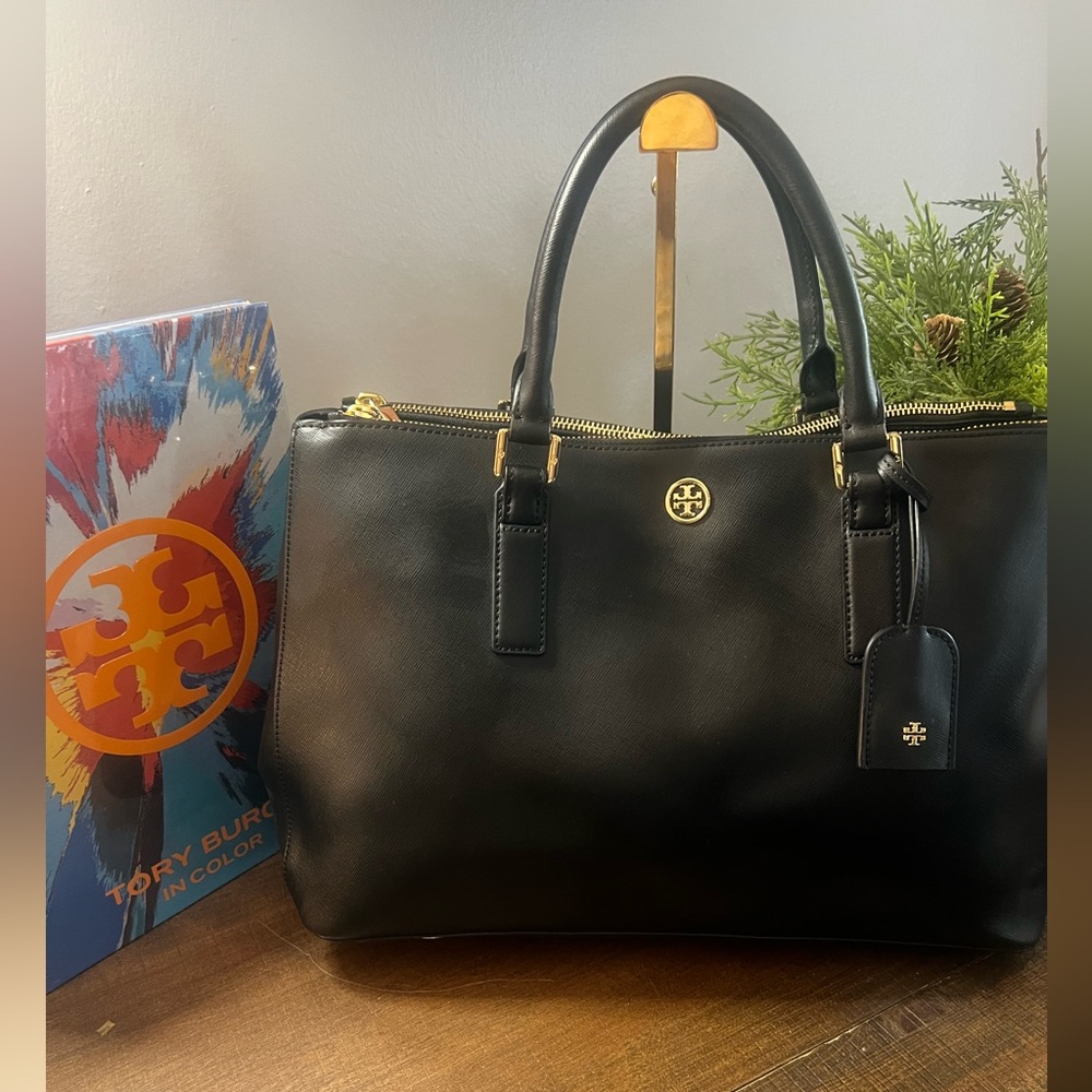 Tory Burch Double Zip Robinson Tote